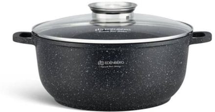 Edënbërg Stonetec Line - Luxe Aluminium Kookpan met Deksel - Ø 20 cm