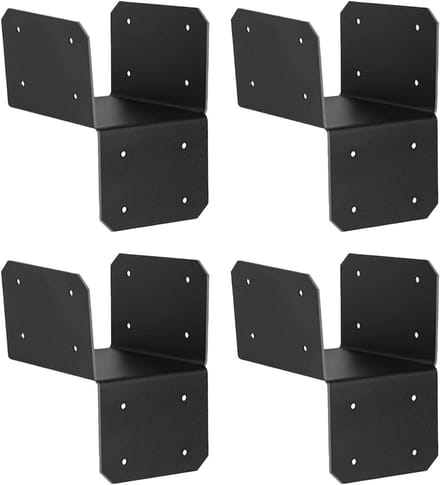 Balkverbinders - Stalen beugels - Terras bouwen - Robuust draagvermogen - 4 stuks - Zwart