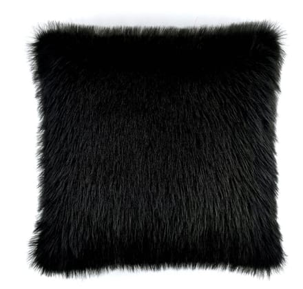 Heckettlane Perle Sierkussen - Fake Fur - 48x48 cm - Zwart