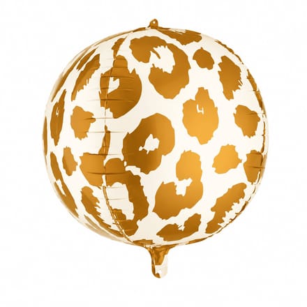 PartyDeco - Folieballon rond cheetah print 50 cm