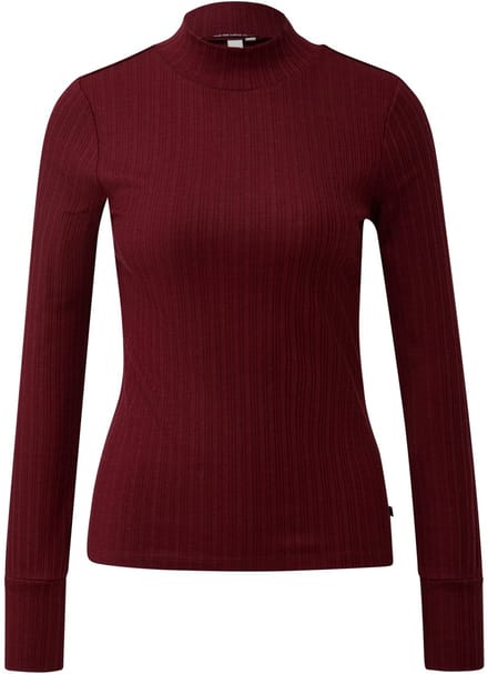 Q/S designed by - Dames t-shirt - Maat XS - Vrouwen - Bruin - polyester
