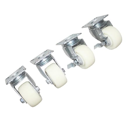 Polar Standaard En Zwenkwielen Met Rem (4 Stuks)