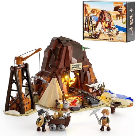 Bouwset Goudmijn - Western Camp - Creatief Spelen - Met Verlichting - 658 Stukken - Meerkleurig