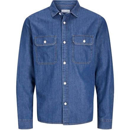 Overhemd Lange Mouw Jack &amp; Jones 12269262 TRAVIS-MEDIUM BLUE DENIM