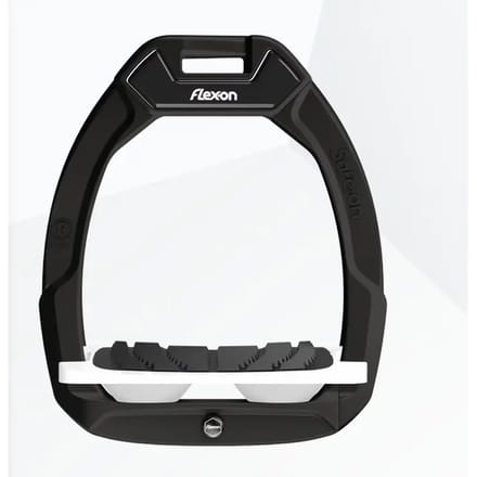Veiligheidssporen Paardrijden Ingeschuinde Grip Zwart/Wit/Wit Flex-On Safe-On