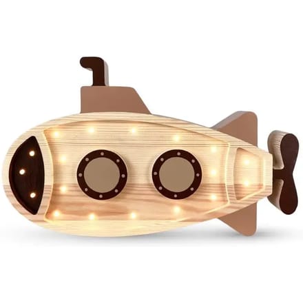 Houten handgemaakte lamp Peekaboo Submarine