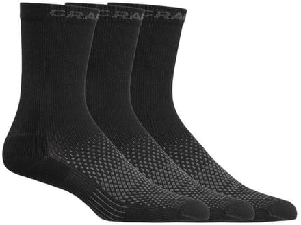 CRAFT ACTIVE HIGH SOCK 3-PACK Unisex Sportsokken - Zwart