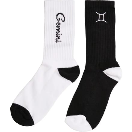 Mister Tee - Gemini Zodiac 2Pack Sokken - 35/38 - Zwart/Wit