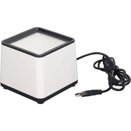 Handsfree Barcodescanner Spraakaankondiging Snelle Respons 2D Desktop Barcodelezer voor Bedrijven white