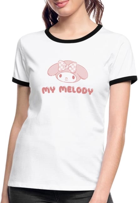 My Melody Portret Vrouwen Contrast Shirt