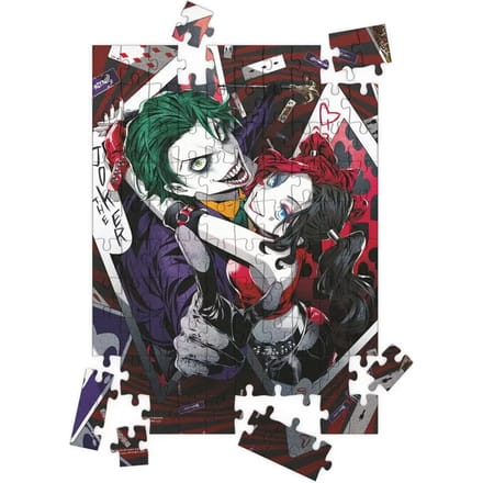Puzzel 100 stukjes 3 dc comics SD Toys The Joker & Harley Quinn Manga