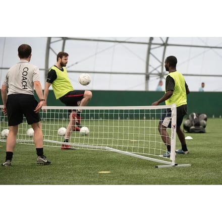 Precision - voetvolley - Trainingsset Compact Tennisnet - Aluminium - Zwart/wit