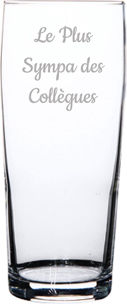 Bierfluitje gegraveerd - 19cl - Le Plus Sympa des Collègues