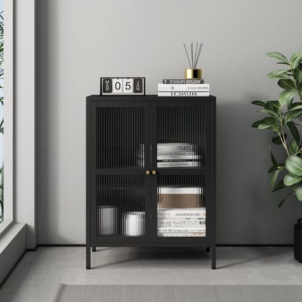 Sideboard Säkylä dressoir 84x64x35 cm zwart [en.casa]