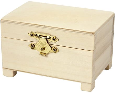 Creativ Company Wooden Box on Legs with Metal Lock