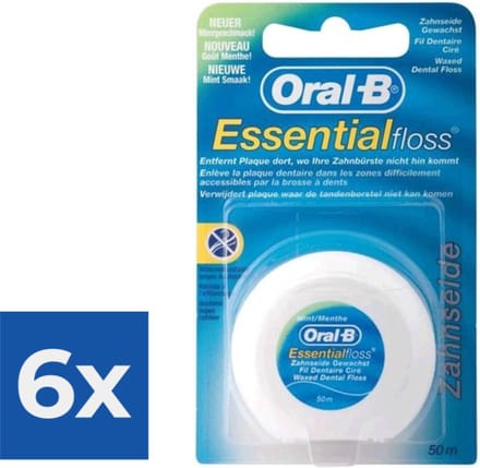 Oral-B Essential - 50 m - Flosdraad - Voordeelverpakking 6 stuks