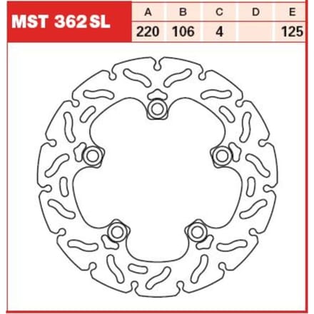Remschijf TRW MOTO MST362SL