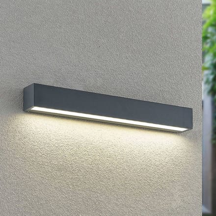Arcchio LED wandlamp Lengo, 50 cm, 1-lamp, antraciet, CCT