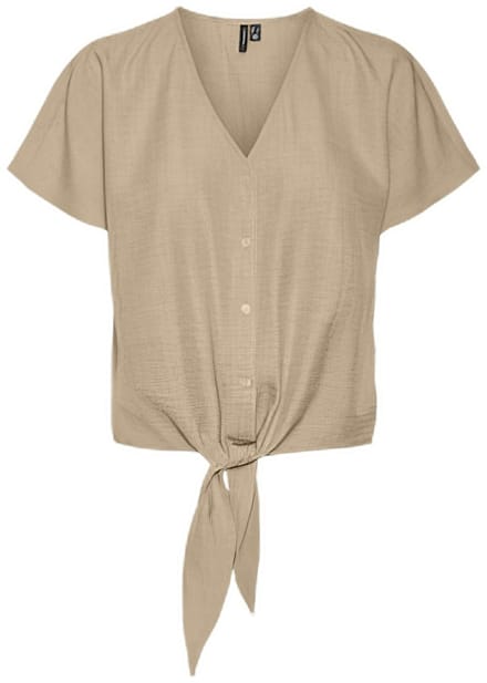 VERO MODA - VMMELONY S/S KNOT TOP WVN EXP GA - Dames - Blouses
