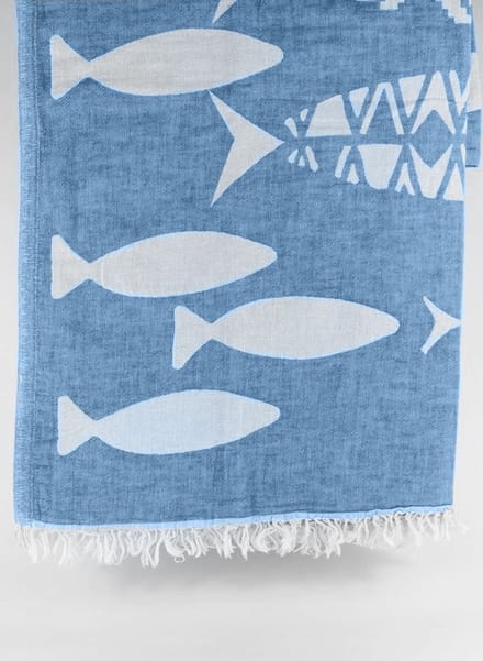 Hierapolis – Turkse hamamdoek – 100x180 cm – katoen – licht & sneldrogend – donker blauw