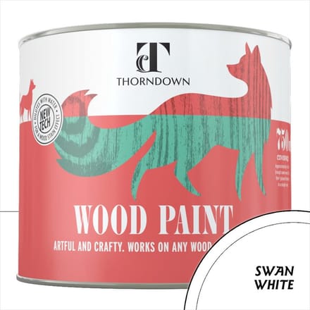 Thorndown houtverf Ecologisch Swan White - waterbasis - 2,5l