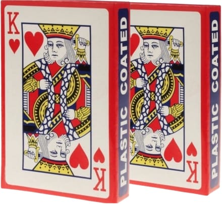 Speelkaarten set - 2x pakje met 54 kaarten - met plastic coating