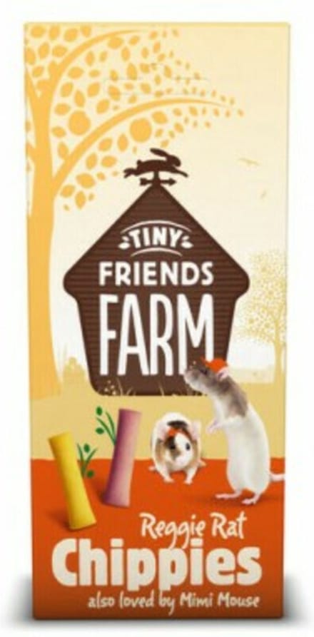 8x Tiny Friends Farm Reggie Rat Chippies 120 gr