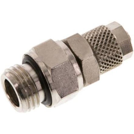 6x4 & G1/4'' Vernikkeld Messing Rechte Opsteekkoppeling Buitendraad [2 Stuks]