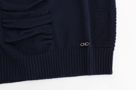 Costume National Donkerblauwe wollen trui met V-hals voor dames