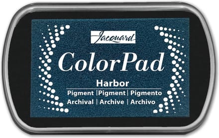 Jacquard kleur inktkussen pigment Harbor - langzaam drogend blauw.