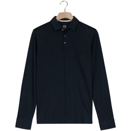 Giordano Polo Luke Uni Color Dobby Knit Jersey Navy / male
