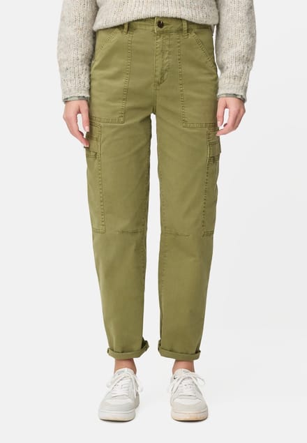 camel active Cargobroek gemaakt van katoenmix - Maat womenswear-31/32 - Olijf