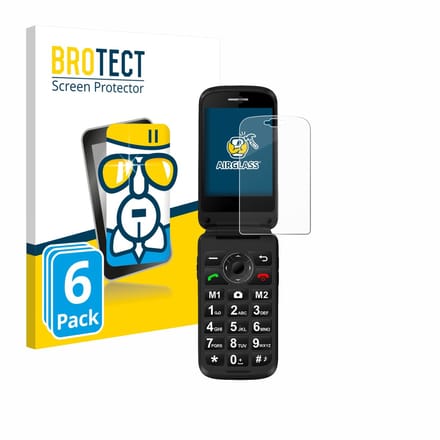 Screenprotector 6 Stuks voor Simvalley Mobile XL-970 Beschermglas transparant