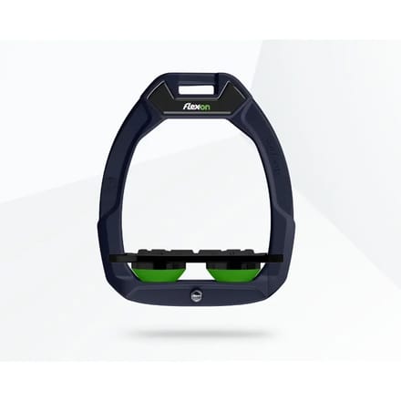 Plat Grip Marine/Zwart/Groen veiligheidsbeugels voor paardrijden Flex-On Safe-On
