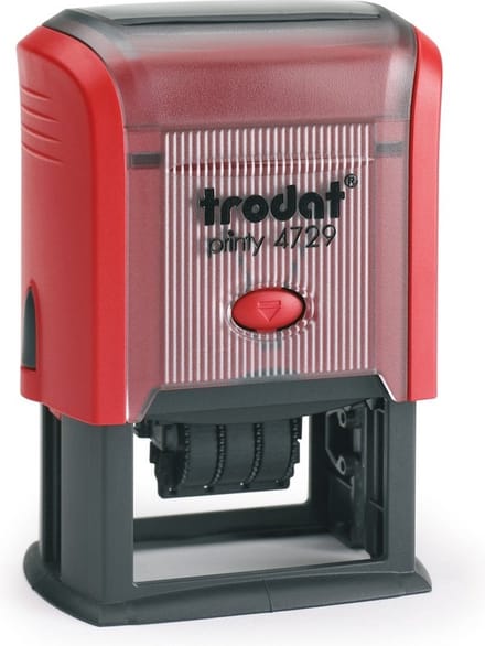 Trodat Printy 4729/D Blauw - Stempels - Datum stempel Nederlands - Stempel afbeelding en tekst