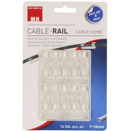 Max Hauri Kabelclip Zelfklevend 164657 Bundel-Ø (bereik) 10 mm (max) Transparant 14 stuk(s)