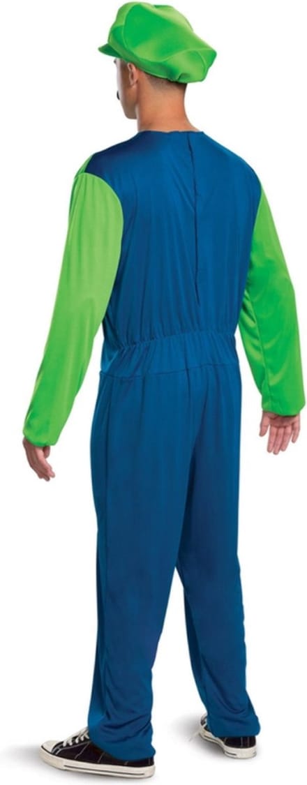 Nintendo Super Mario Brothers Luigi Classic Kostuum - M - Blauw/Groen