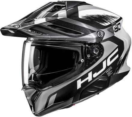 HJC RPHA 60 Quid Zwart Wit Zilver Adventure Motorhelm - Helm