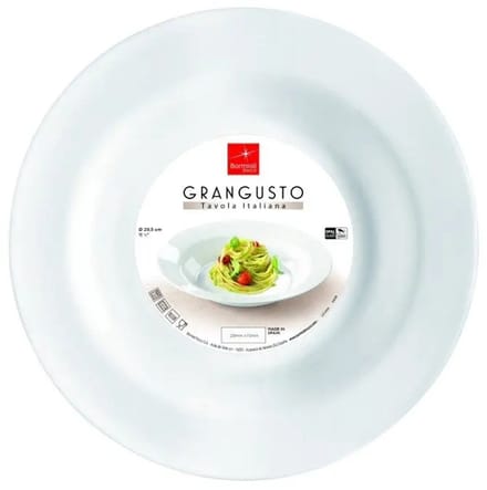 Bormioli Rocco Grangusto Diepe Pastabord 29,5 cm Wit Gehard Glas