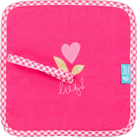 Fopspeendoekje Girl uni rood, 23x23 cm