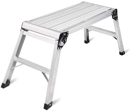 Verstelbare Aluminium Werkplatform Ladder - Antislip Mat - Capaciteit 150 KG - 76 cm Hoogte