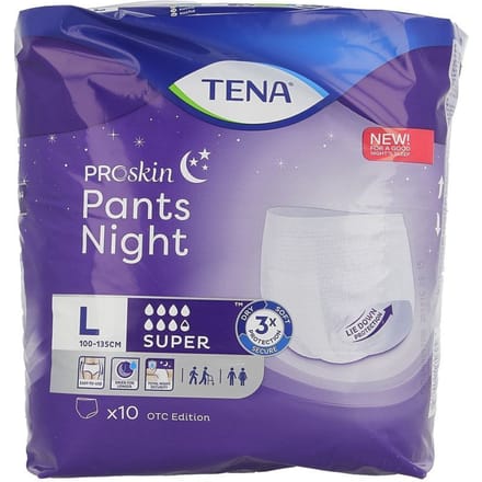 Tena ProSkin Pants Night Super Large - 10 Stuks