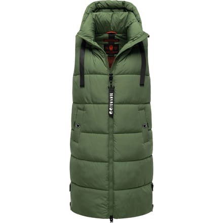 Navahoo dames lange bodywarmer Schnuffelchen – Warm & Stijlvol met Capuchon