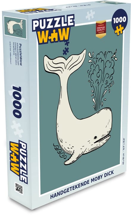 Puzzel Handgetekende Moby Dick - Legpuzzel - Puzzel 1000 stukjes volwassenen