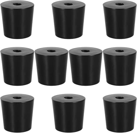 Deurstoppers 10 stuks - Muur en vloer - Schade voorkomen - Stille werking - 32 cm - Zwart