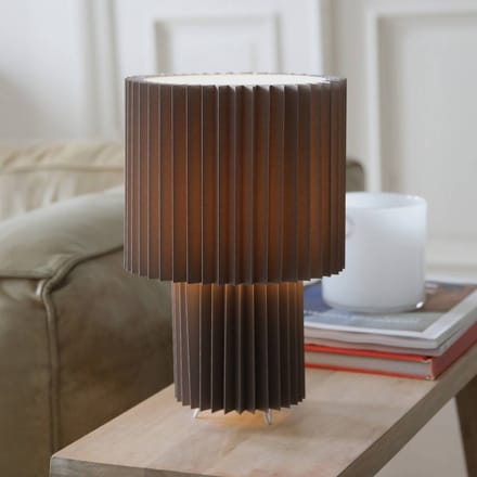 Markslöjd tafellamp Catis, grijs, 32 cm hoog, textiel, E27