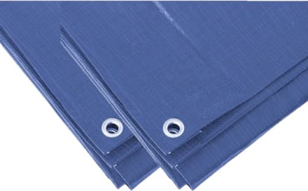 Benson Afdekzeil / grondzeil - 2x stuks - blauw - 2 x 3 meter - polypropyleen - dekkleed