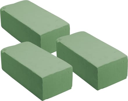 Rayher hobby groen steekschuim/oase nat - 2x - 20 x 10 x 7 cm - Steekschuim voor echte bloemen