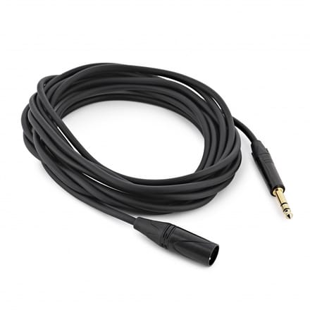 XLR (M) - TRS 6.35mm Jack Pro Cable, 10m