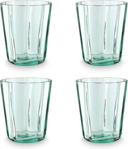 vtwonen - Basic - Set van 4 - Waterglazen - Transparant - Glas - 270ml